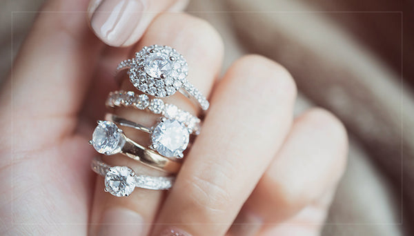 Diamantenringe - Mehrere Ringe auf einem Finger