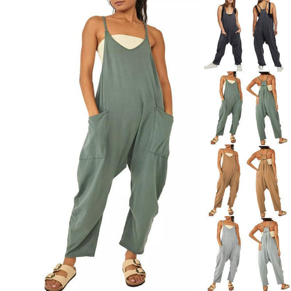 Stylish Sleeveless Jumpsuit - Women's Fashion