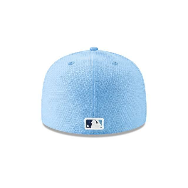 Men's New Era Light blue/navy Tampa Bay Rays 2019 Batting Practice Alternate 59FIFTY Fitted Hat