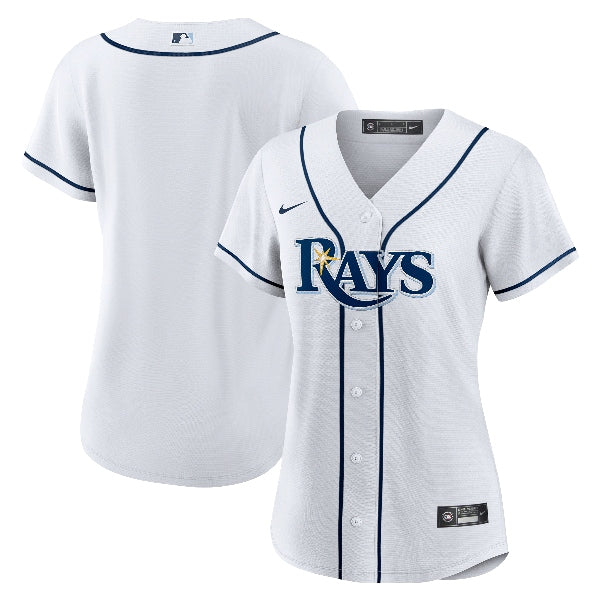 Men's Tampa Bay Rays White Alternate Replica Custom Baseball Team  Jersey