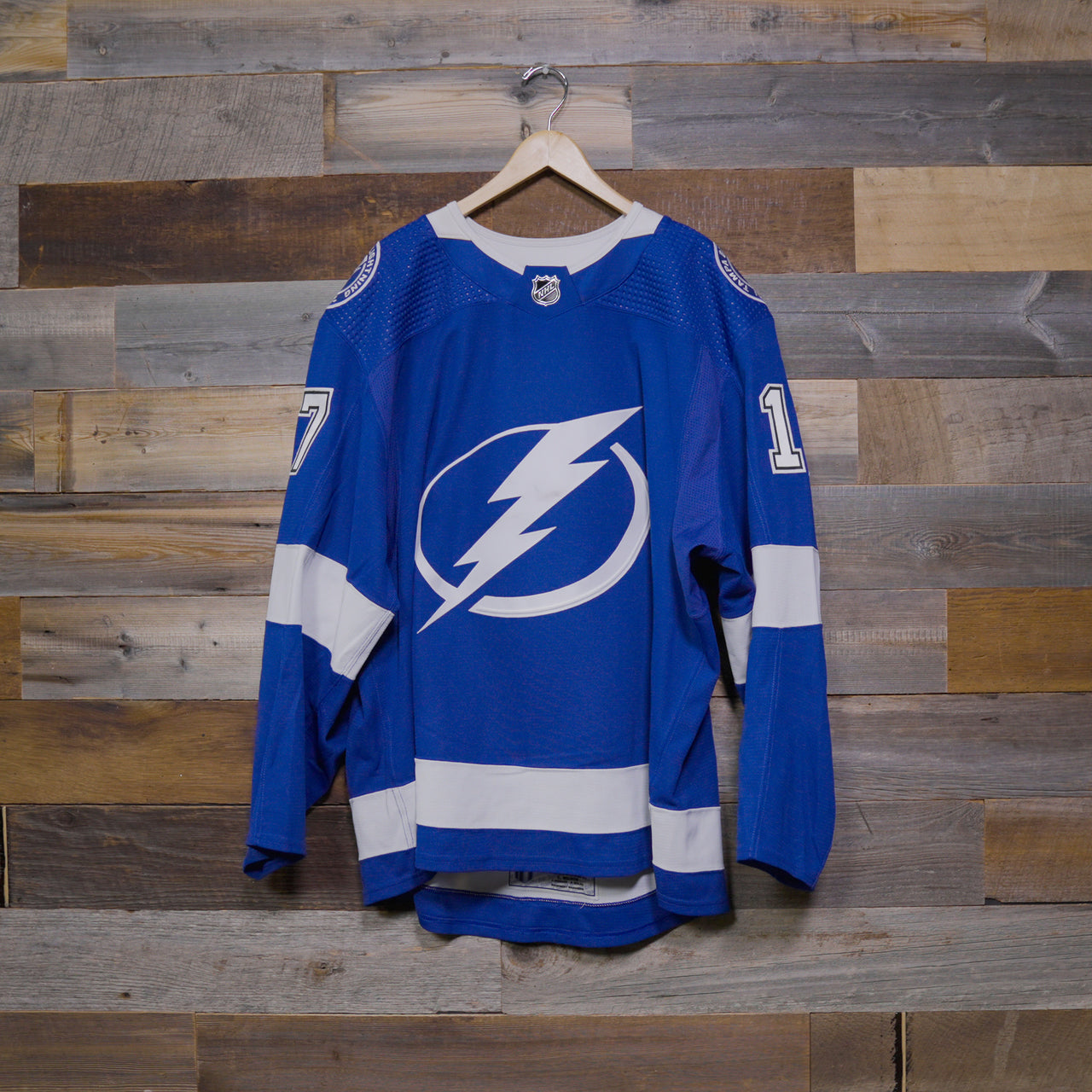 21 POINT 2022 Game-Worn Lightning Away Playoff Jersey (Size 54)