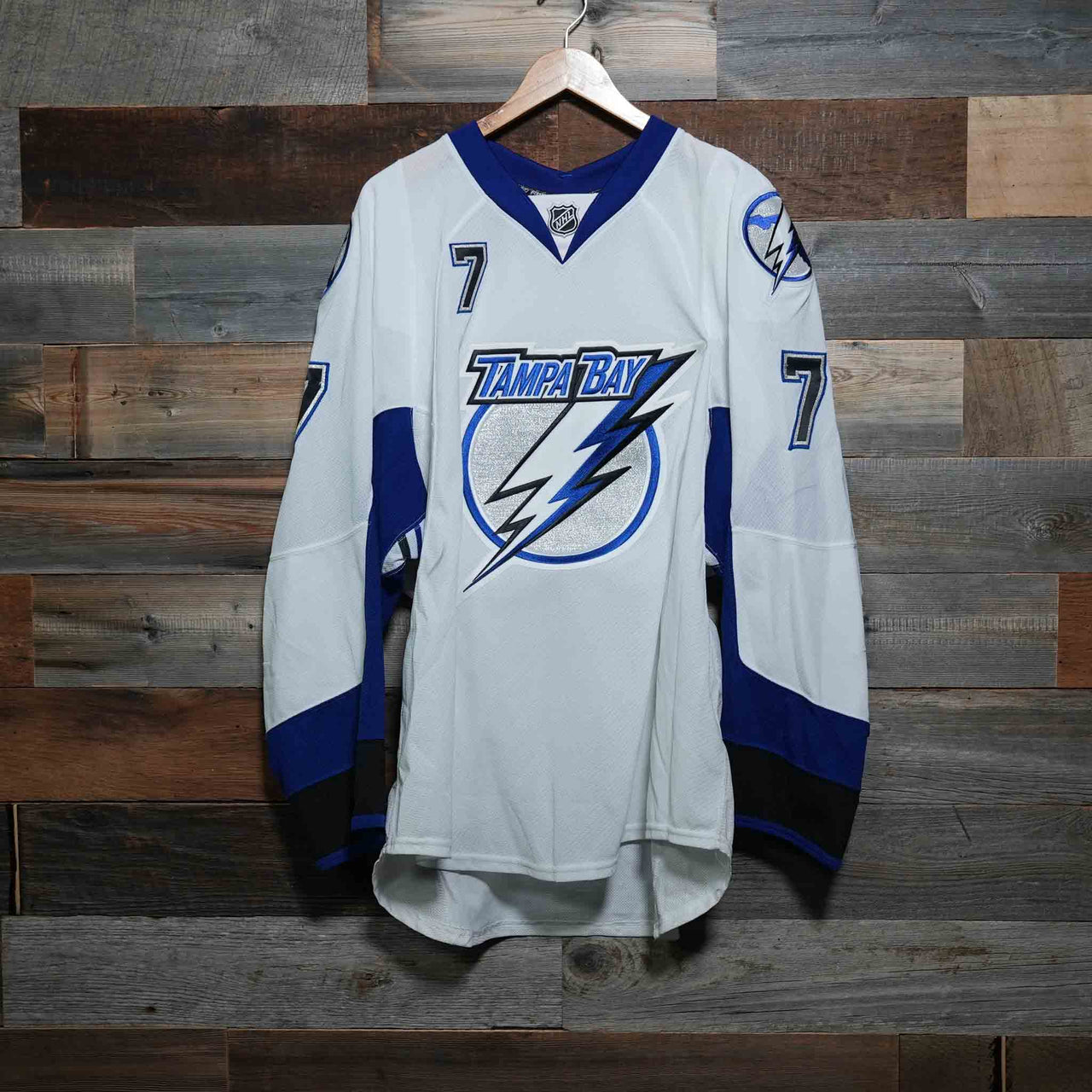 Reebok #42 Tyrell 2011 Playoffs Game-Worn Lightning Away Jersey (Size 54)