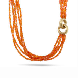 <p>erik urbschat 18k yellow gold carnelian necklace with decorative chunky C-Clasp</p> <p>&nbsp;</p>