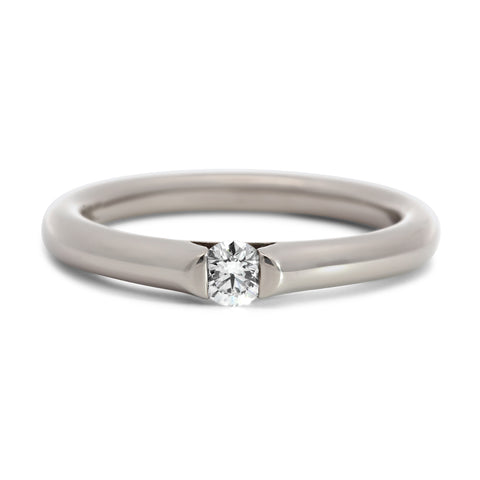 White gold and diamond ring at DesignYard contemporary jewellery gallery dublin ireland bridal