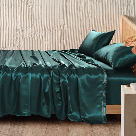 SILK PLAIN BED SHEET SET