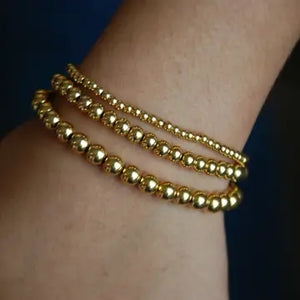 HARLOW GOLD BEADED BRACELET - 4 SIZES - COWGIRLCRAP