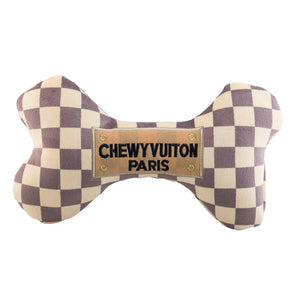 CHECKER CHEWY VUITON XL SQEAKER DOG TOY - COWGIRLCRAP