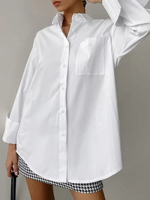 CLASSIC WHITE COTTON SHIRT - COWGIRLCRAP