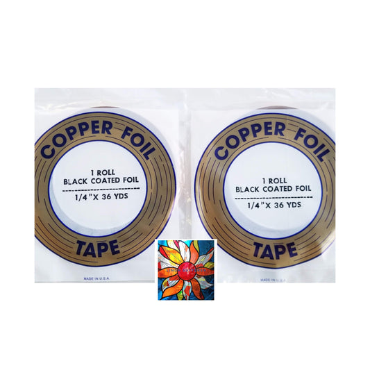 Copper Foil Tape for Stained Glass Soldering 36 Yards Various  Sizes(10pcs/Set)