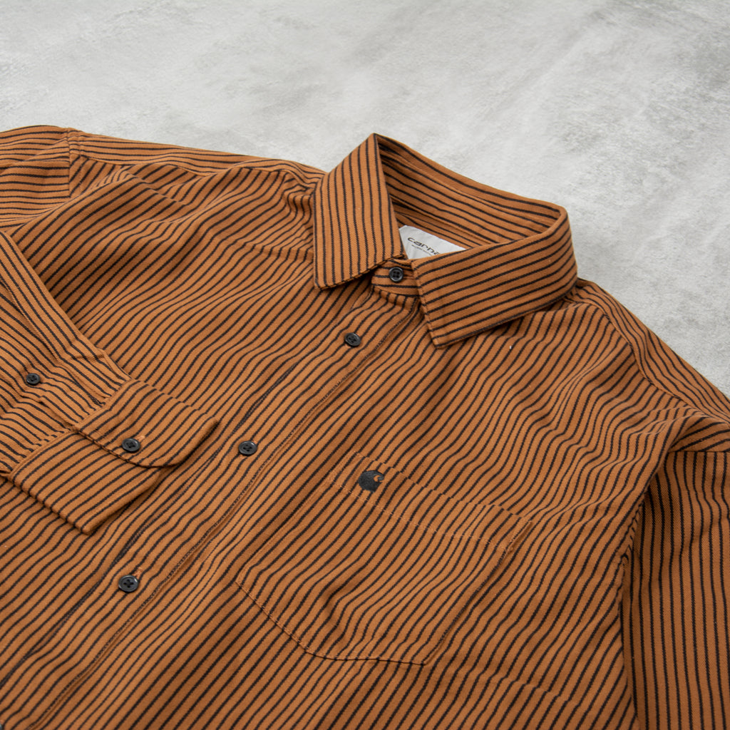 Black Hawkins checked cotton-herringbone shirt, Carhartt WIP