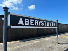 Aberystwyth railway sign