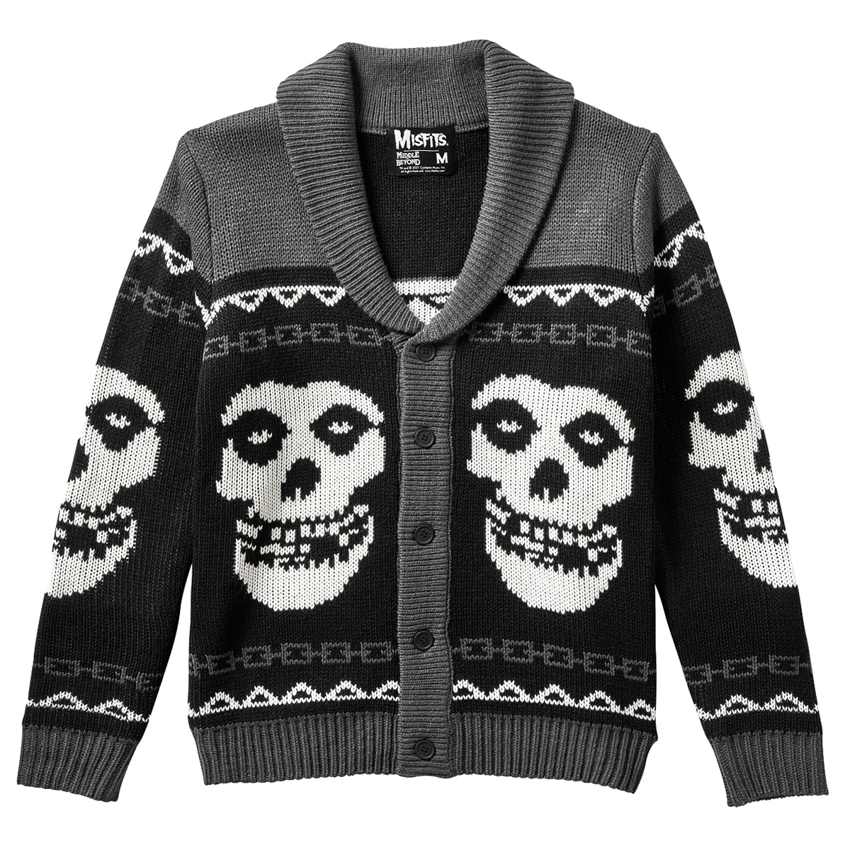 Misfits Fiend Cardigan Sweater - Misfits Records product image