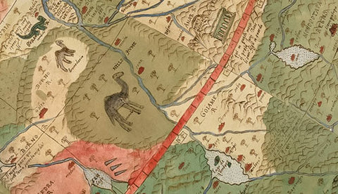 Monte world map 1587 detail