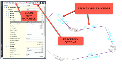 Mapcheck Analysis Autodesk Civil 3D 2021 - Survey Tools