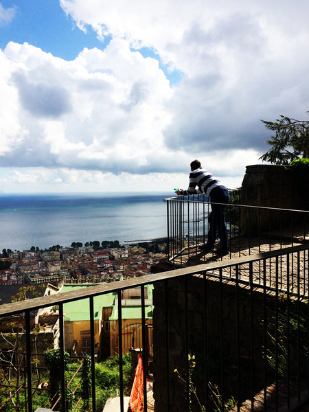 view of the bay of naples, napoli, italy