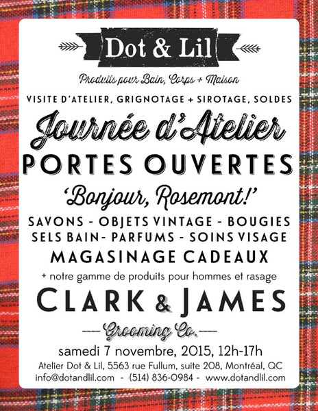 invitation portes ouvertes atelier Dot & Lil