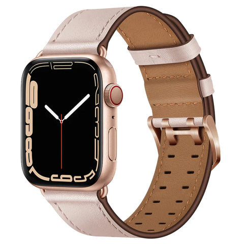Leather Apple Watch Band in Pink