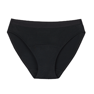 thinx for all leaks (speax) bikini underwear for bladder leaks - black - in sizes xxs-4x - leak-fighting undies