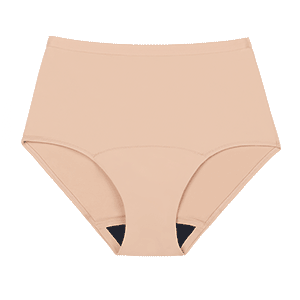 thinx for all leaks (speax) hi-waist underwear for bladder leaks - beige - in sizes xxs-4x - leak-fighting undies