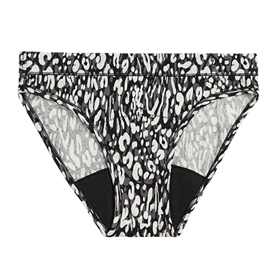 thinx for all moderate cotton bikini period underwear - wildcat in sizes xxs-4x undies