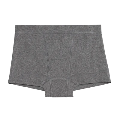 Cotton Control Boyshort In Heather Grey