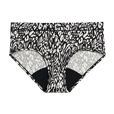 thinx for all heavy cotton brief period underwear - wildcat in sizes xxs-4x undies