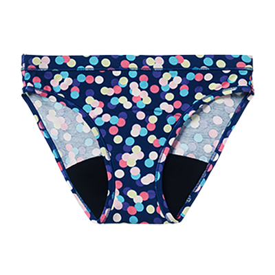 Thinx Teens Super Absorbency Cotton Bikini Period Underwear, Small,  Hologram 