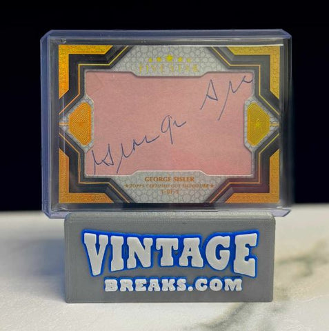 George Sisler Cut Auto Topps Five Star