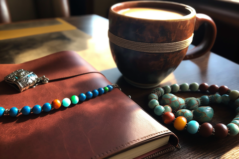 beads mala in the sunlight