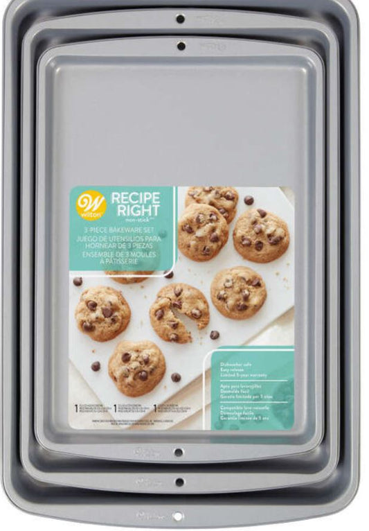 Wilton Recipe Right Cookie/Jelly Roll Pan 17-1/4 by 11-1/2-Inch (Pack of 2)