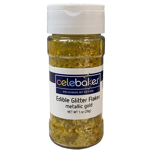 White Edible Glitter Flakes