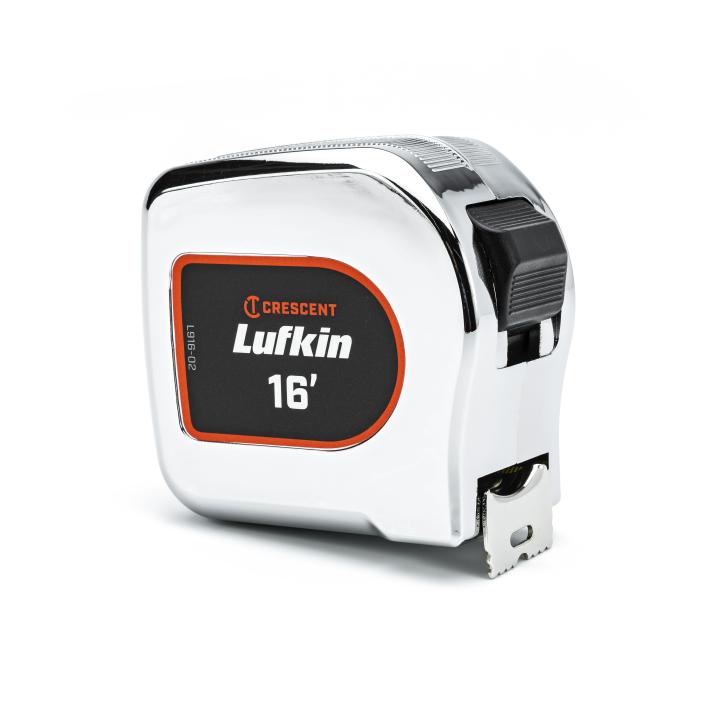 Crescent Lufkin 1" x 16' Chrome Case Yellow Clad Tape Measure