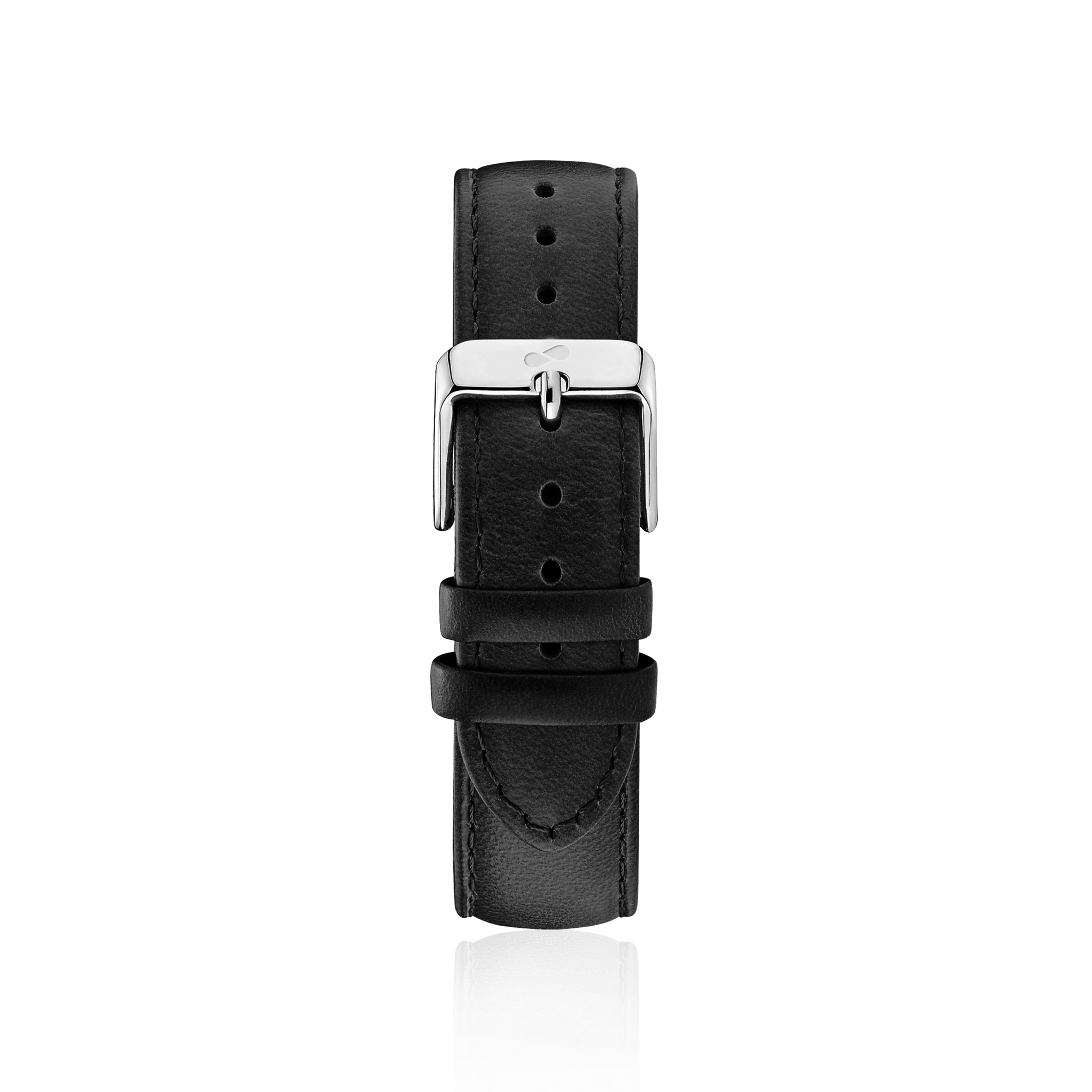 Black leather strap - Steel - Oliver Green product image