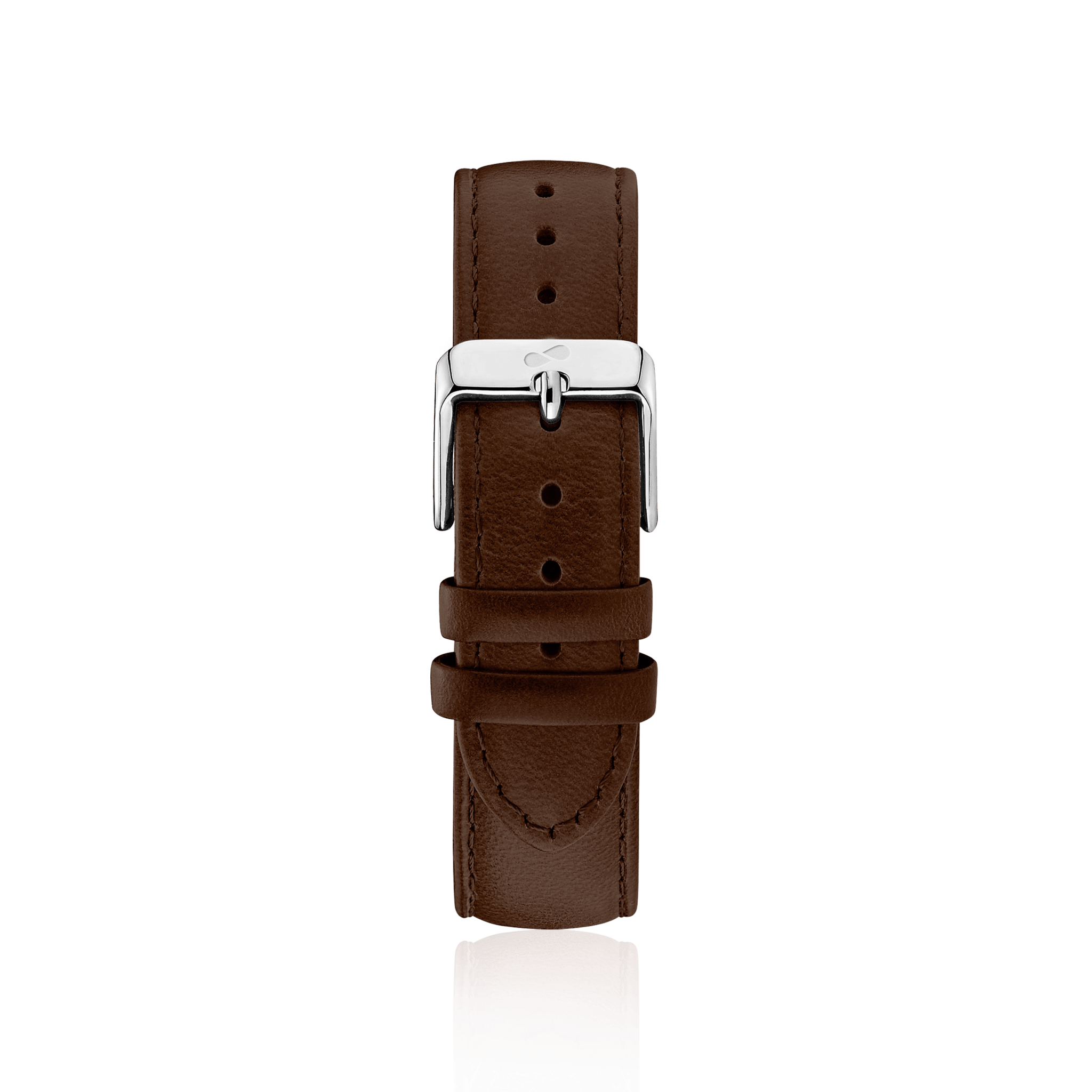 Dark Brown leather strap - Steel - Oliver Green product image