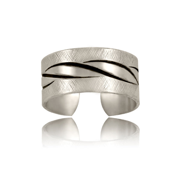 Twist Inlay Ring - Silver