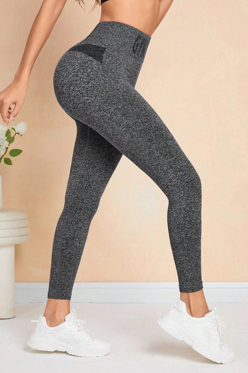 Textured High Waist Active Leggings