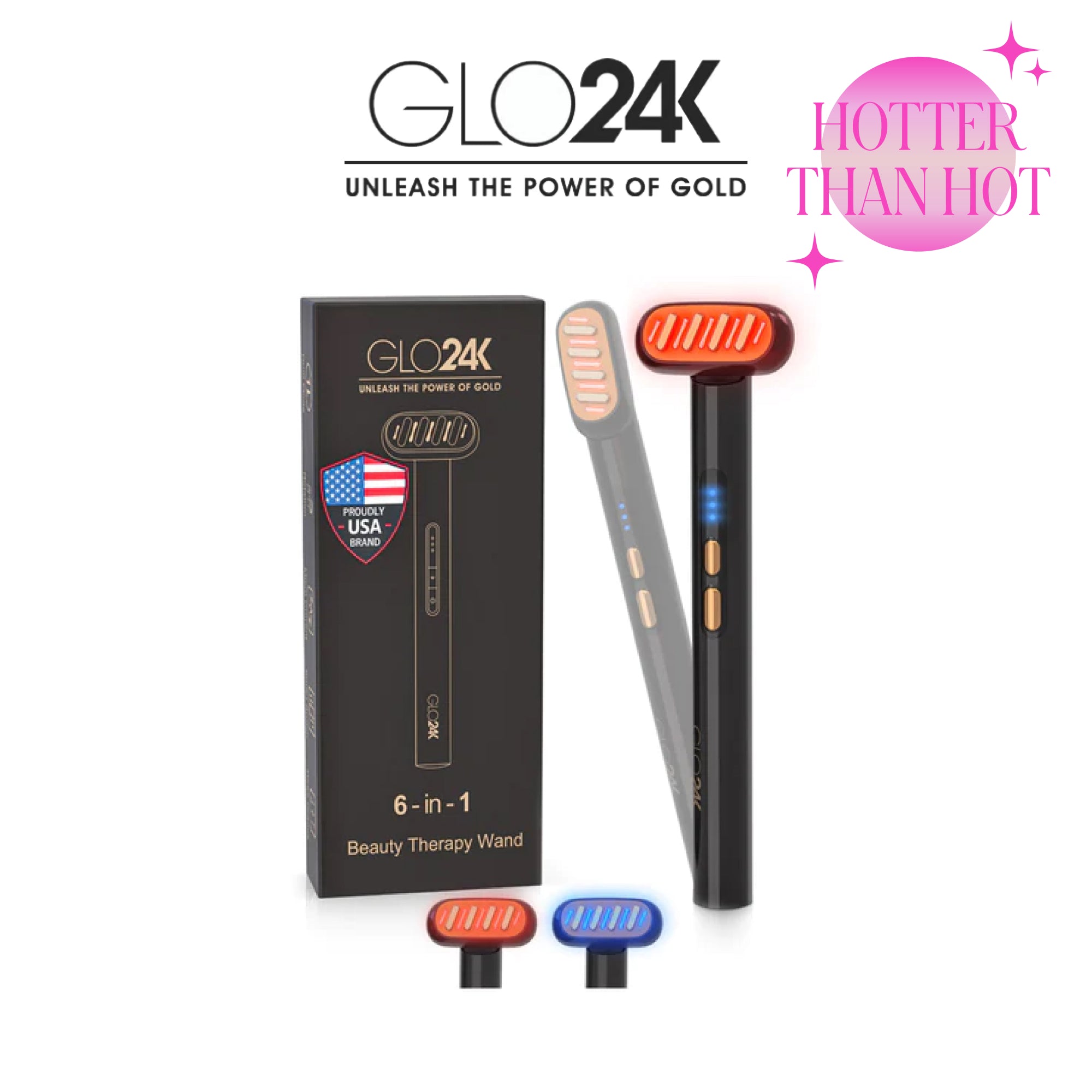 Glo24k - 6-in-1 Facial Therapy Wand
