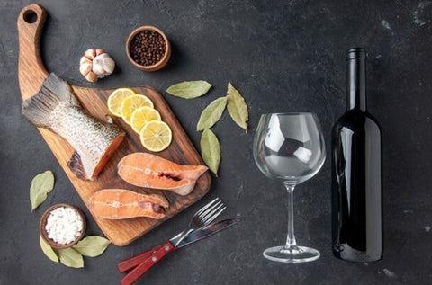 Salmon Dishes with Wine