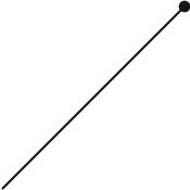 A diagonal black line on a white background.