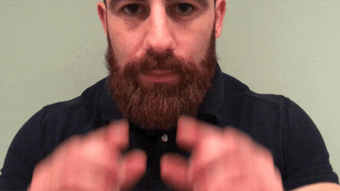 oil beard apply applying comb through steps shed