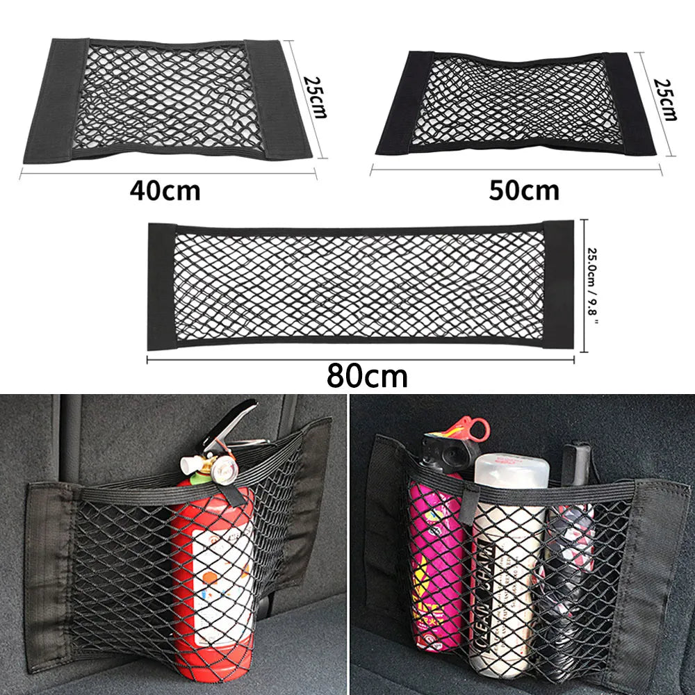 Car Back Rear Trunk Organizer Net Mesh Seat