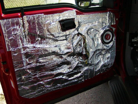 Sound Deadening a door with B-Quiet Sound Deadening