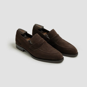 Di Bianco - Aviano Mogano Suede Penny Loafer - Dick Ferguson's Clothing Store, Inc.