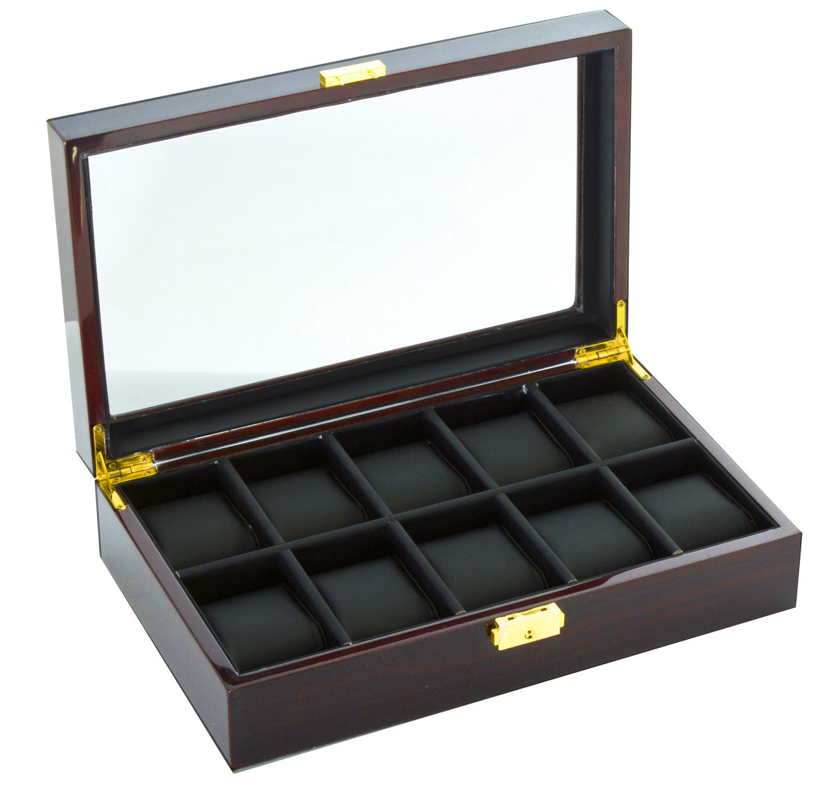 10) Diplomat Ebony Wood Watch Box | Watch Box Co.