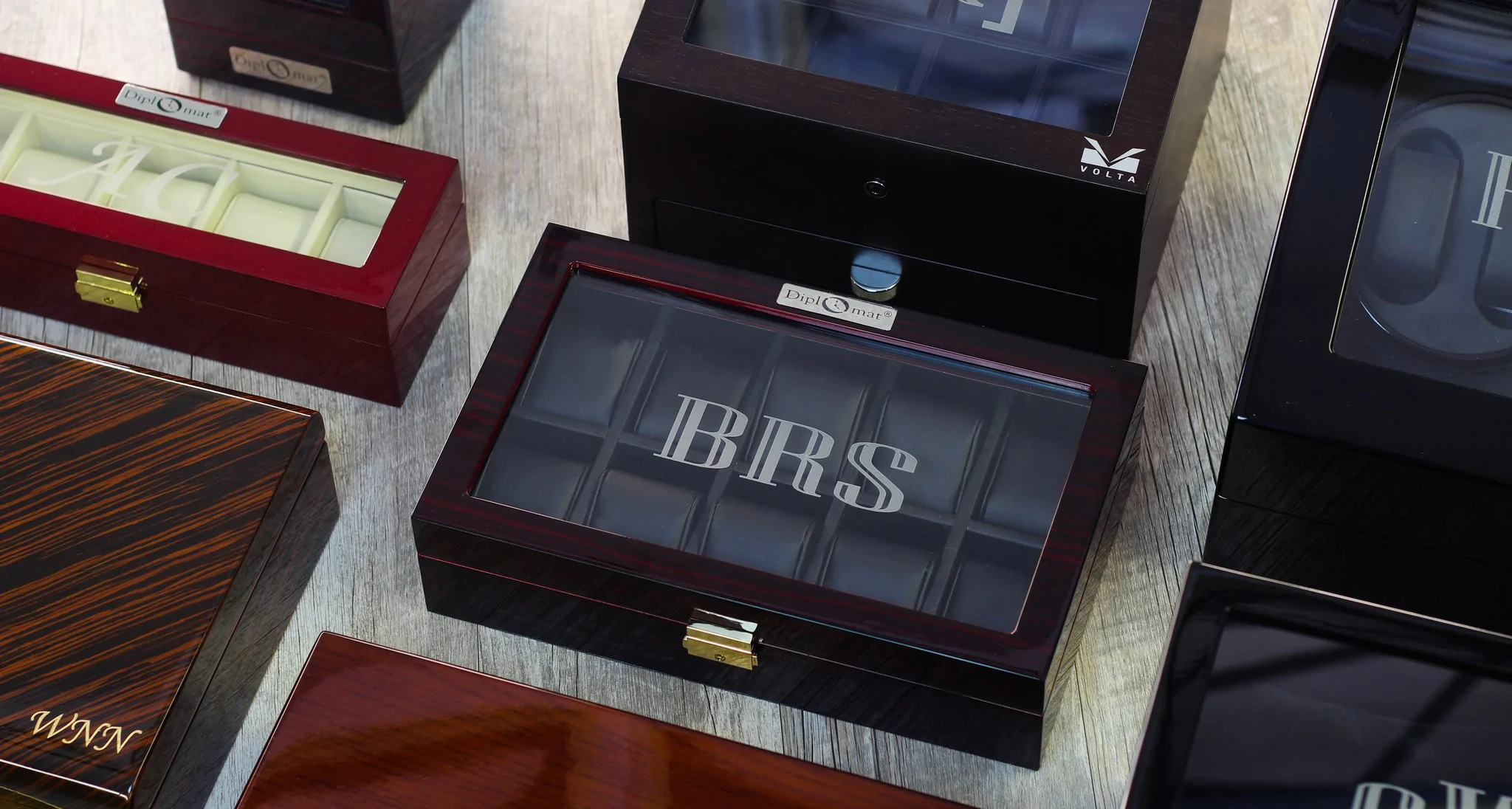 4 Combination Vintage Oak Wood Watch Box & Jewelry Storage Box – Watch Box  Co.
