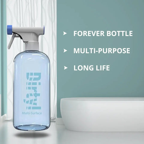 Multi surface bottle in a bathroom background