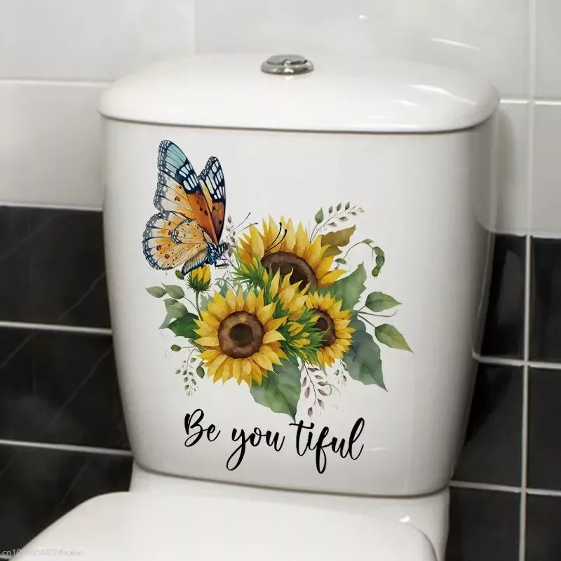 1pcs Sunflower Bathroom Toilet Sticker