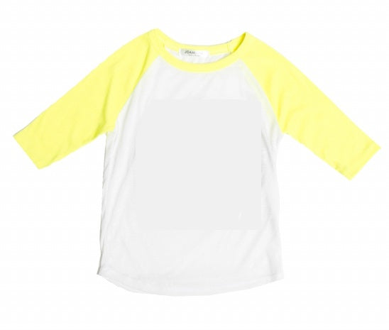 yellow sleeve baseball tee