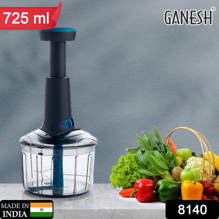 5368 1100 ML 2 IN 1 PUSH UP CHOPPER WITH BLENDER AFFIXED WITH 6 SHARP BLADE, VEGETABLE AND FRUIT CUTTER WITH EASY PUSH AND CHOP BUTTON