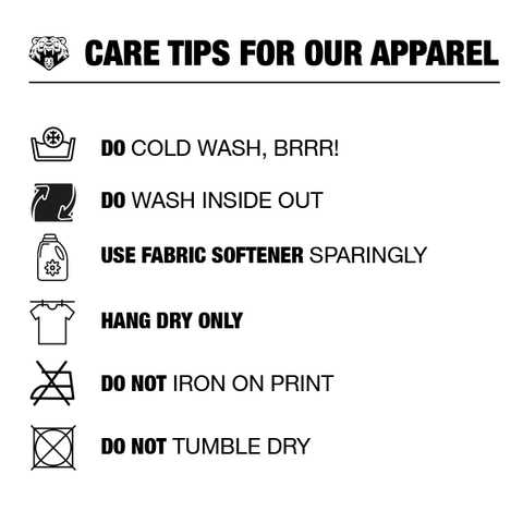Care tip visual for looking after your apparel